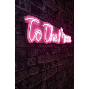 Decoratiune luminoasa LED, To the Moon, DC 12 V, Roz imagine