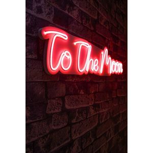 Decoratiune luminoasa LED, To the Moon, DC 12 V, Rosu imagine