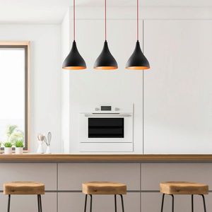 Lustra, Opviq, 525NOR1639, Negru/Rosu imagine