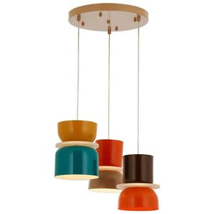 Lustra, Opviq, 301AUR1223, Metal, Turcoaz / Maro / Roșu imagine