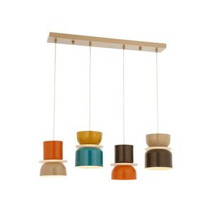 Lustra, Opviq, 301AUR1224, Metal, Turcoaz / Maro / Roșu imagine