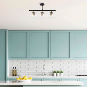 Lustra, Opviq, 942FLG1111, Negru/Maro antic imagine