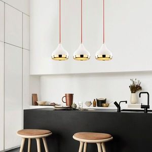 Lustra, Opviq, 892OPV1757, Alb / Roșu / Auriu imagine