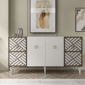 Consola, Hanah Home, Vesta, 150x79x40 cm, Alb imagine