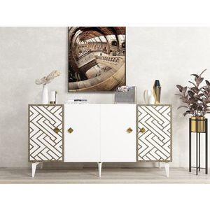 Consola, Hanah Home, Frow, 150x79x40 cm, Alb imagine