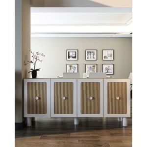 Consola, Hanah Home, Rosalinda KB150, 150x75x35 cm, Stejar Safir / Hazeran imagine