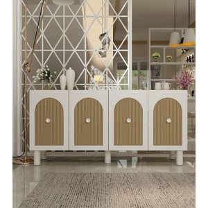 Consola, Hanah Home, Notre KB150 Bohem, 150x75x35 cm, Stejar Safir / Hazeran imagine