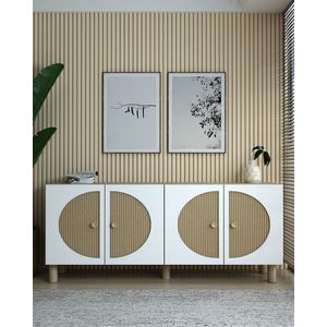 Consola, Hanah Home, Inci KB150 Bohem, 150x75x35 cm, Stejar Safir / Hazeran imagine