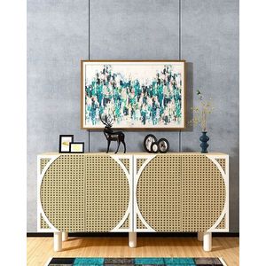 Consola, Hanah Home, Wilder Bohem, 150x75x35 cm, Stejar Safir / Hazeran imagine