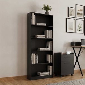 Corp biblioteca, Hanah Home, Ktp-150-Aa-1, 58x170x23 cm, Antracit imagine