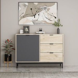 Consola, Hanah Home, Esta, 120x90x45 cm, Antracit imagine