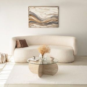 Masuta de cafea, Hanah Home, Bubble, Travertin imagine