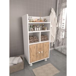 Dulap multifunctional, Hanah Home, Lia, 20.5x103x35 cm, Pin Atlantic / Alb imagine