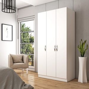 Dulap pentru haine, Hanah Home, FRN-12023, 90x181x50 cm, Alb imagine