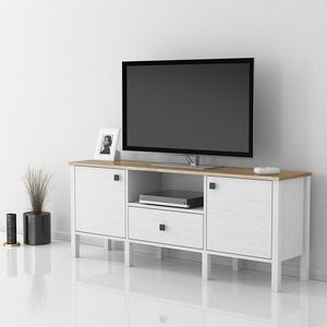 Comoda TV, Hanah Home, FRN-10057, 150x60x35 cm, Maro/Alb imagine