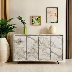 Consola, Hanah Home, Shans, 140x86x40 cm, Marmura Ephesus imagine