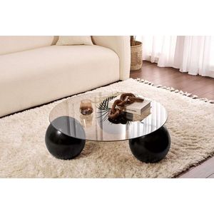 Masuta de cafea, Hanah Home, Miro, 85x30x85 cm, Negru/Bronz imagine