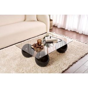 Masuta de cafea, Hanah Home, Sera, 110x30x75 cm, Negru/Bronz imagine