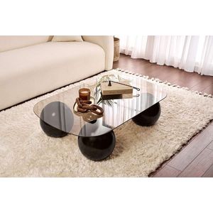 Masuta de cafea, Hanah Home, Evara, 118x30x75 cm, Negru/Bronz imagine