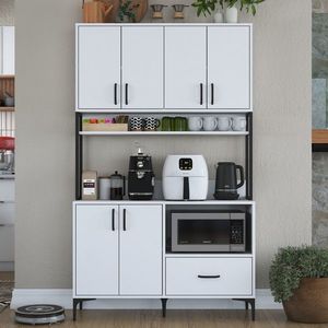 Dulap multifunctional, Hanah Home, JE171, 120x198.6x40 cm, Alb imagine