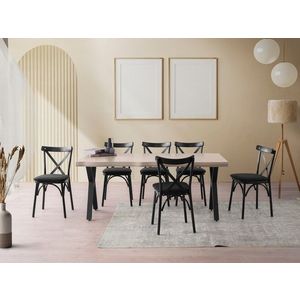 Masa, Hanah Home, Gala, 180x79x80 cm, Mocha imagine