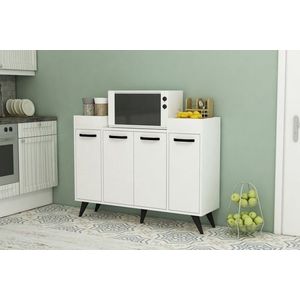 Dulap multifunctional, Hanah Home, Visar, 120x88.5x35 cm, Alb imagine