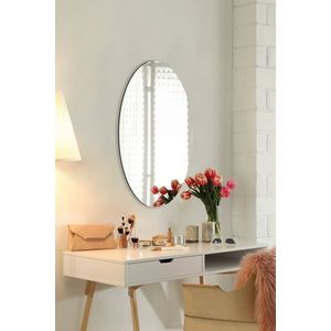 Oglinda decorativa, Hanah Home, Elliptical, Argintiu imagine