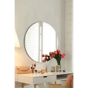 Oglinda decorativa, Hanah Home, Round, Argintiu imagine