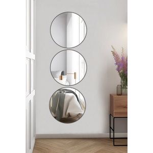 Oglinda decorativa, Hanah Home, Round, Argintiu imagine