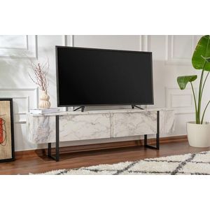 Comoda TV, Hanah Home, Serenity, 180x50x29.5 cm, Marmură Freesia / Negru imagine