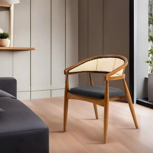 Scaun, Hanah Home, Lima, 54x75x50 cm, Stejar / Negru imagine