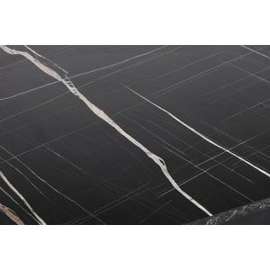 Masa extensibila, Hanah Home, Silva, 120x75x74 cm, Negru imagine