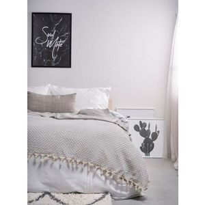 Cuvertura matlasata dubla, L'essentiel Maison, Zigzag, Antracit imagine