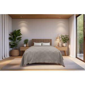 Cuvertura matlasata dubla, L'essentiel Maison, Russel, Gri imagine