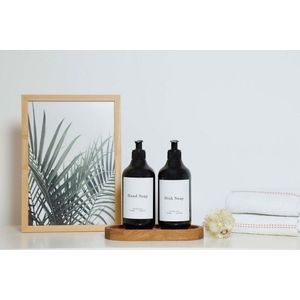 Set dozator de sapun, L'essentiel Maison, Trovess2, Negru imagine