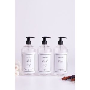 Set dozator de sapun, L'essentiel Maison, Troveşpb, Transparent imagine