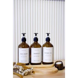 Set dozator de sapun, L'essentiel Maison, Troveacd, Chihlimbar imagine