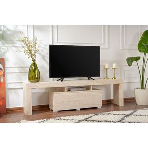 Comoda TV, Hanah Home, Enclave, 180x50x31.3 cm, Travertin imagine