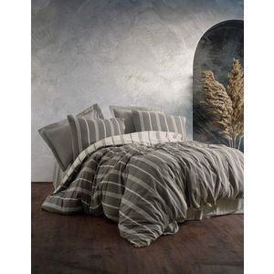 Lenjerie de pat dubla, L'essentiel Maison, Jamira, Kaki imagine