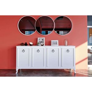 Consola, Hanah Home, Country, 68x108x44 cm, Alb imagine