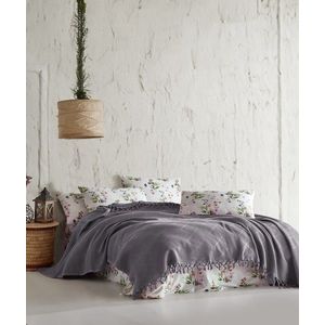 Set cuvertura pique dubla, L'essentiel Maison, Mona v2, Gri imagine