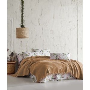 Set cuvertura pique dubla, L'essentiel Maison, Mona v2, Galben mustar imagine