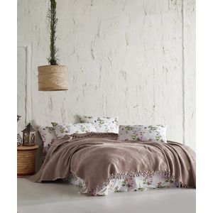 Set cuvertura pique dubla, L'essentiel Maison, Mona v2, Bej imagine