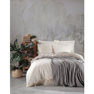 Lenjerie de pat dubla, L'essentiel Maison, Dante, Gri / Crem imagine