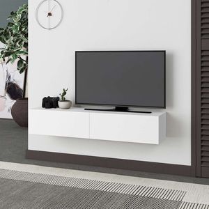 Comoda TV, Hanah Home, Francy 135, 135x25x31.7 cm, Alb imagine