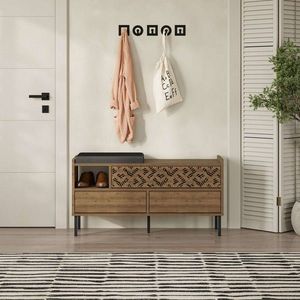 Pantofar, Hanah Home, Heaton Shoe Bench, 111x56.5x37 cm, Maro imagine