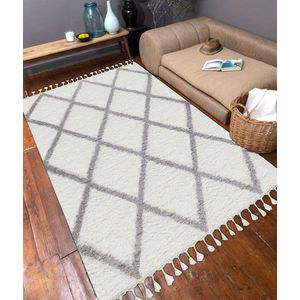 Covor, 0500E, 80x150 cm, Alb/Gri imagine