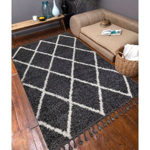 Covor, 0500E, 120x180 cm, Antracit/Alb imagine