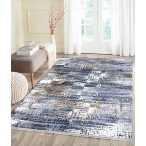 Covor, 45540A, 80x150 cm, Albastru imagine