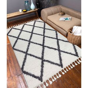 Covor, 0500E, 160x230 cm, Alb / Antracit imagine